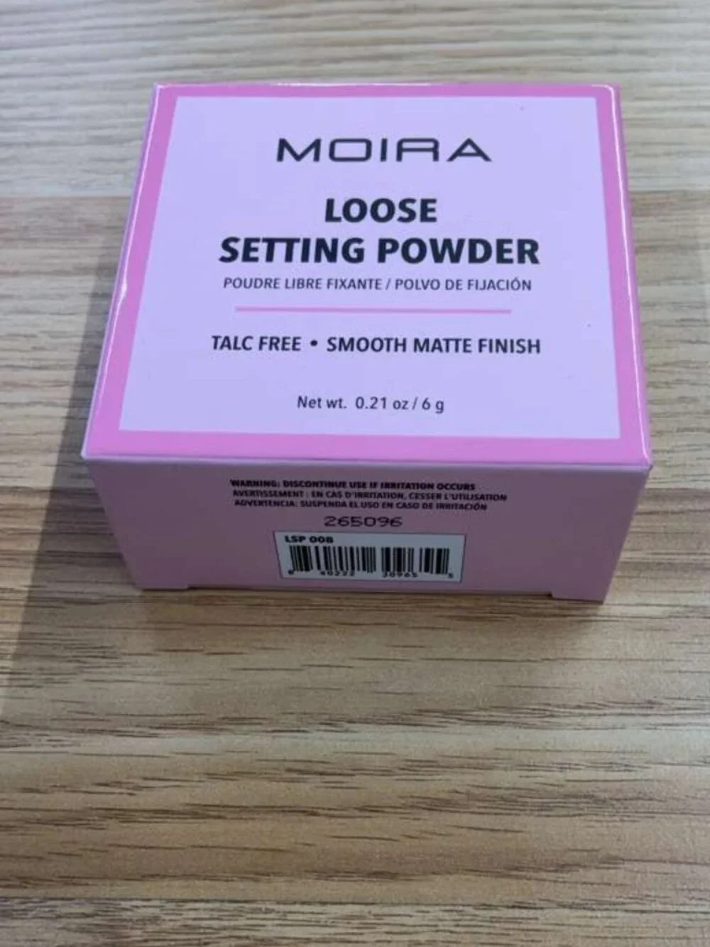 Moira Loose Setting Powder LSP 006 Talc Free Smooth Matte Finish 0.21 oz